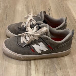 New Balance Gray and White Sneakers